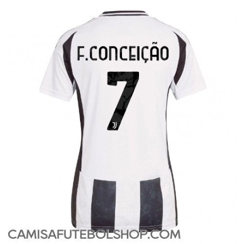 Camisa de time de futebol Juventus Francisco Conceicao #7 Replicas 1º Equipamento Feminina 2024-25 Manga Curta